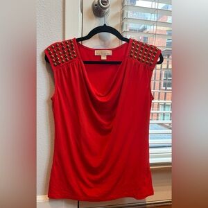 Michael Kors Red Studded Blouse